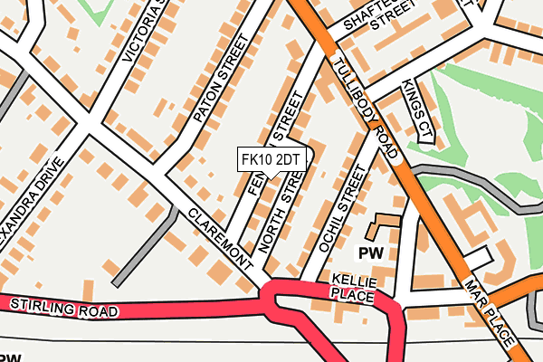 FK10 2DT map - OS OpenMap – Local (Ordnance Survey)