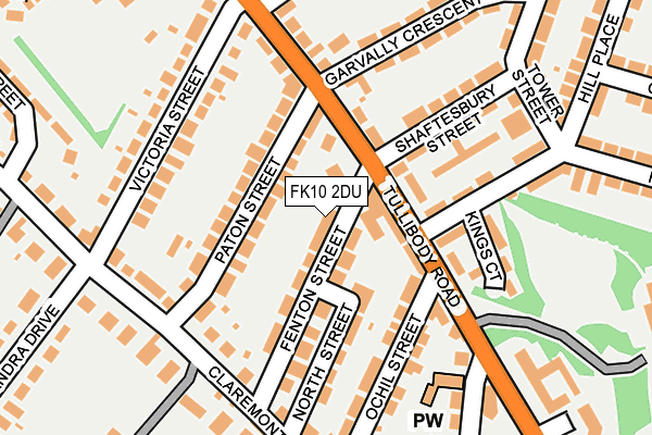 FK10 2DU map - OS OpenMap – Local (Ordnance Survey)