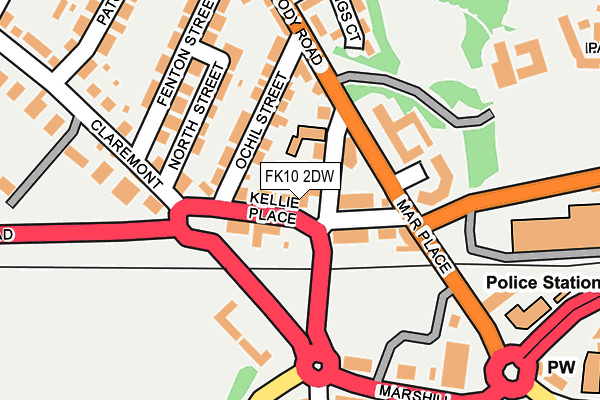 FK10 2DW map - OS OpenMap – Local (Ordnance Survey)