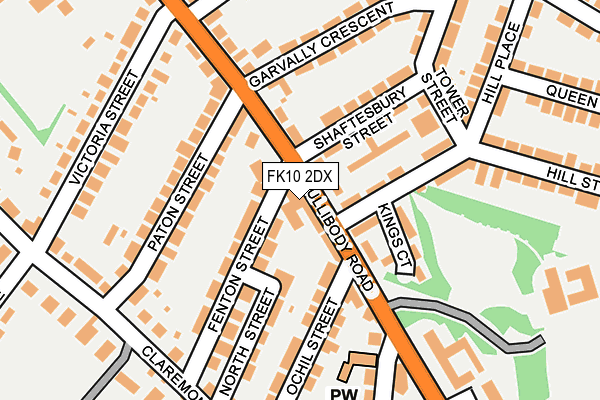 FK10 2DX map - OS OpenMap – Local (Ordnance Survey)