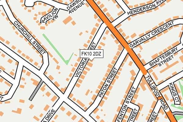 FK10 2DZ map - OS OpenMap – Local (Ordnance Survey)