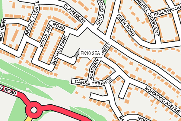 FK10 2EA map - OS OpenMap – Local (Ordnance Survey)