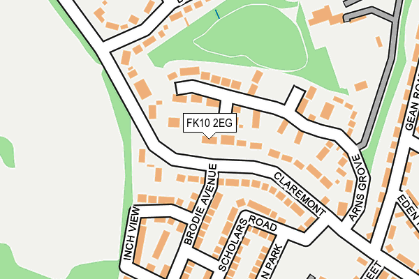 FK10 2EG map - OS OpenMap – Local (Ordnance Survey)