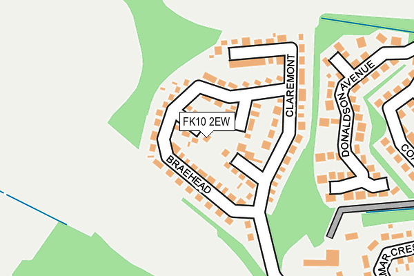 FK10 2EW map - OS OpenMap – Local (Ordnance Survey)