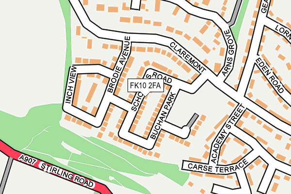 FK10 2FA map - OS OpenMap – Local (Ordnance Survey)