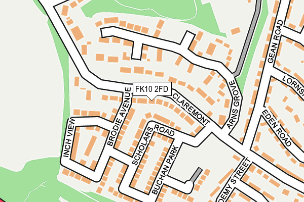 FK10 2FD map - OS OpenMap – Local (Ordnance Survey)
