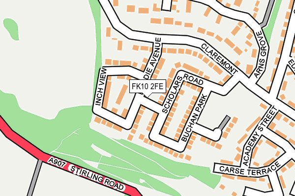 FK10 2FE map - OS OpenMap – Local (Ordnance Survey)