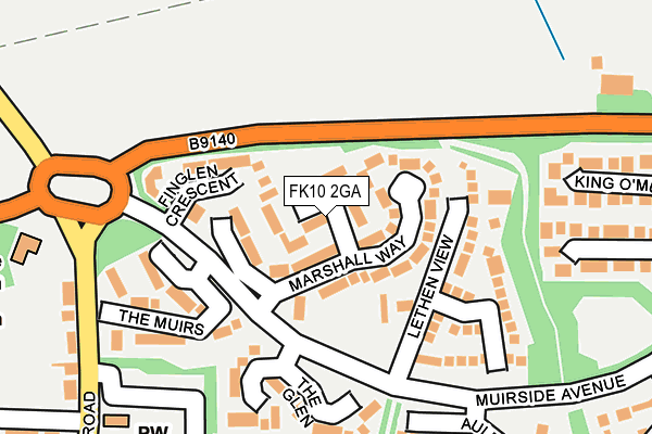 FK10 2GA map - OS OpenMap – Local (Ordnance Survey)