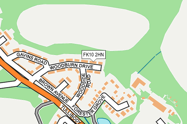 FK10 2HN map - OS OpenMap – Local (Ordnance Survey)