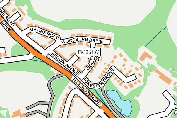 FK10 2HW map - OS OpenMap – Local (Ordnance Survey)