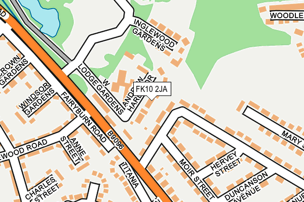 FK10 2JA map - OS OpenMap – Local (Ordnance Survey)