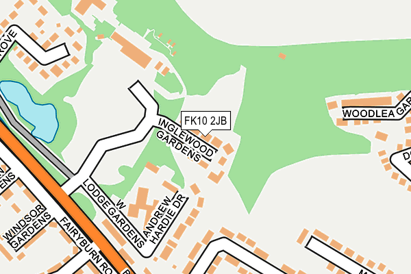 FK10 2JB map - OS OpenMap – Local (Ordnance Survey)