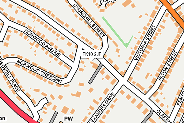 FK10 2JF map - OS OpenMap – Local (Ordnance Survey)
