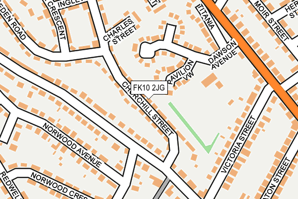 FK10 2JG map - OS OpenMap – Local (Ordnance Survey)