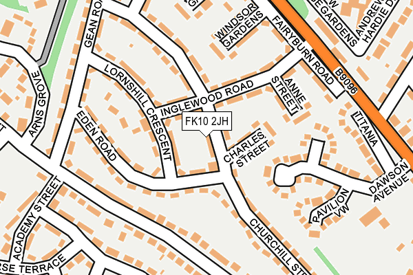FK10 2JH map - OS OpenMap – Local (Ordnance Survey)