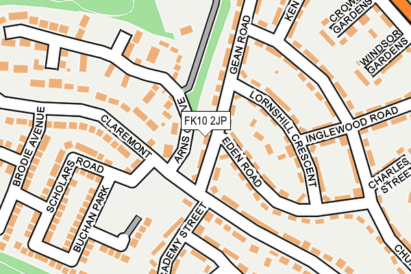 FK10 2JP map - OS OpenMap – Local (Ordnance Survey)