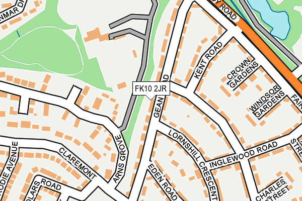 FK10 2JR map - OS OpenMap – Local (Ordnance Survey)