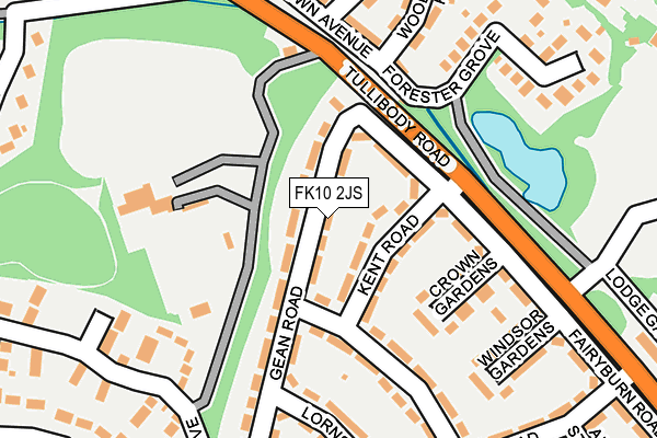 FK10 2JS map - OS OpenMap – Local (Ordnance Survey)