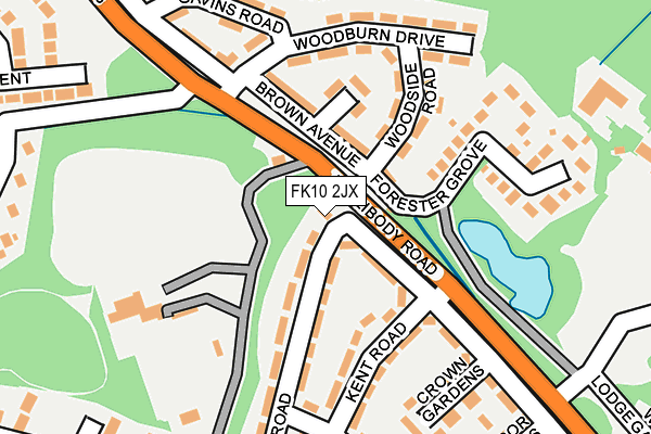 FK10 2JX map - OS OpenMap – Local (Ordnance Survey)