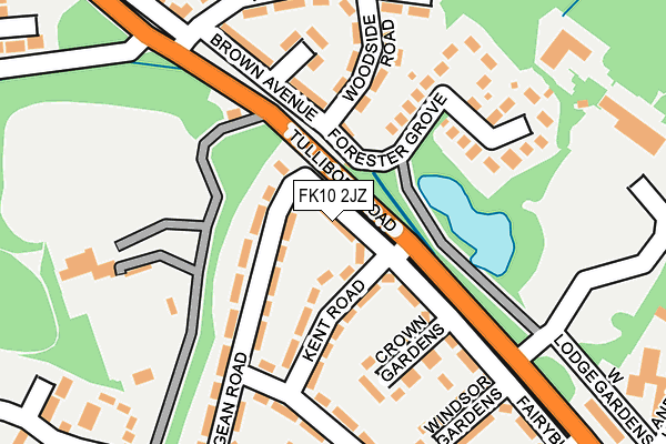 FK10 2JZ map - OS OpenMap – Local (Ordnance Survey)