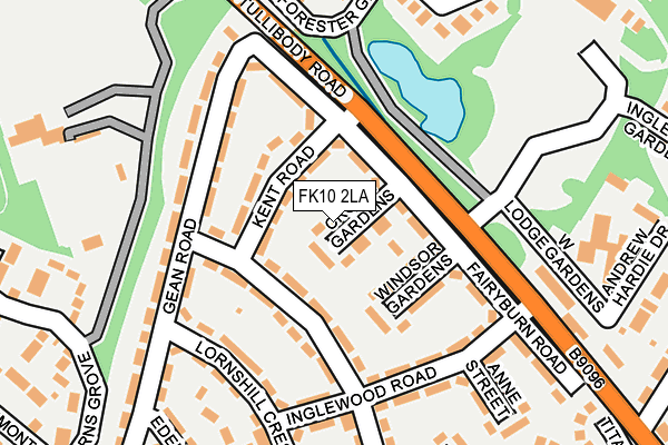 FK10 2LA map - OS OpenMap – Local (Ordnance Survey)