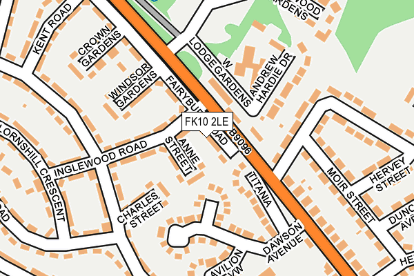 FK10 2LE map - OS OpenMap – Local (Ordnance Survey)