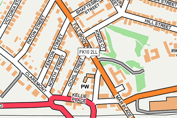 FK10 2LL map - OS OpenMap – Local (Ordnance Survey)