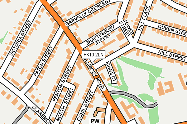 FK10 2LN map - OS OpenMap – Local (Ordnance Survey)