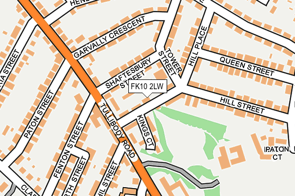 FK10 2LW map - OS OpenMap – Local (Ordnance Survey)