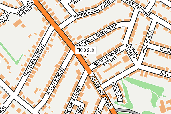 FK10 2LX map - OS OpenMap – Local (Ordnance Survey)
