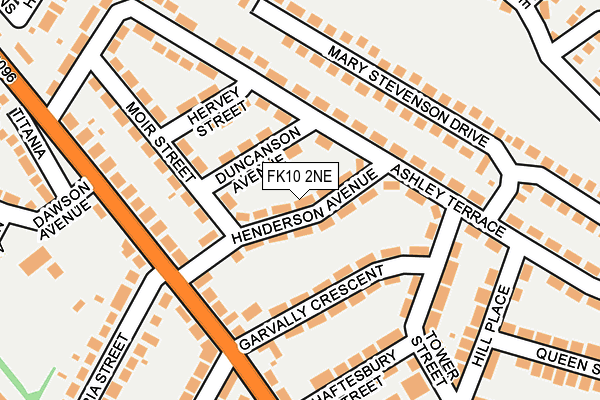 FK10 2NE map - OS OpenMap – Local (Ordnance Survey)