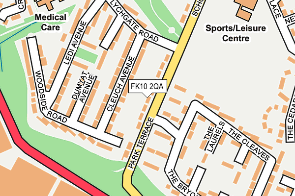 FK10 2QA map - OS OpenMap – Local (Ordnance Survey)