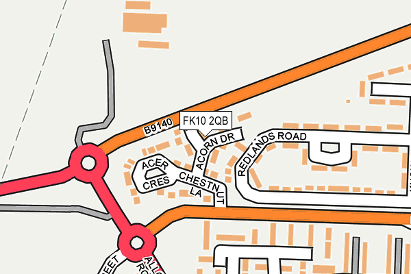FK10 2QB map - OS OpenMap – Local (Ordnance Survey)