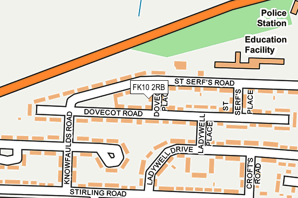FK10 2RB map - OS OpenMap – Local (Ordnance Survey)