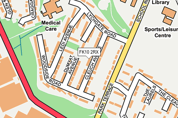 FK10 2RX map - OS OpenMap – Local (Ordnance Survey)