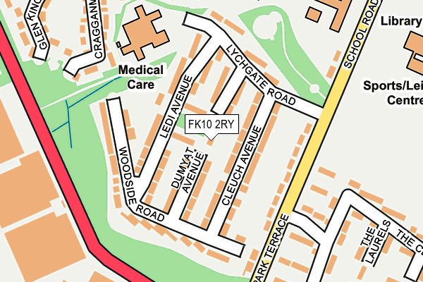 FK10 2RY map - OS OpenMap – Local (Ordnance Survey)