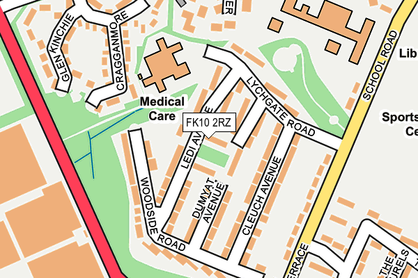 FK10 2RZ map - OS OpenMap – Local (Ordnance Survey)
