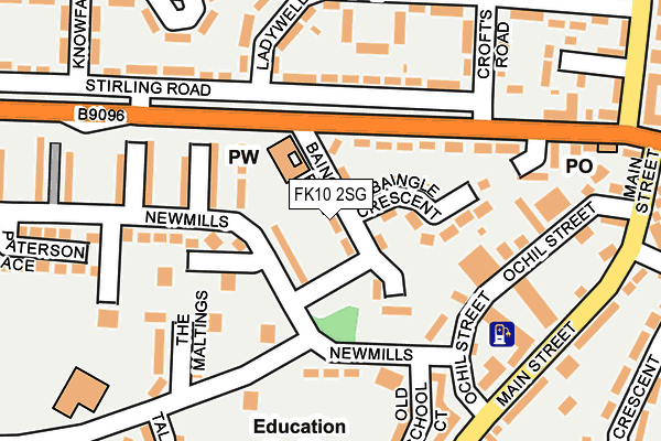 FK10 2SG map - OS OpenMap – Local (Ordnance Survey)