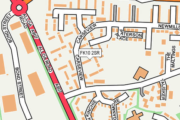 FK10 2SR map - OS OpenMap – Local (Ordnance Survey)