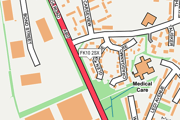 FK10 2SX map - OS OpenMap – Local (Ordnance Survey)
