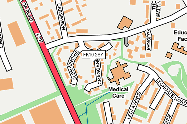 FK10 2SY map - OS OpenMap – Local (Ordnance Survey)