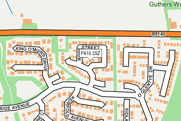 FK10 2SZ map - OS OpenMap – Local (Ordnance Survey)