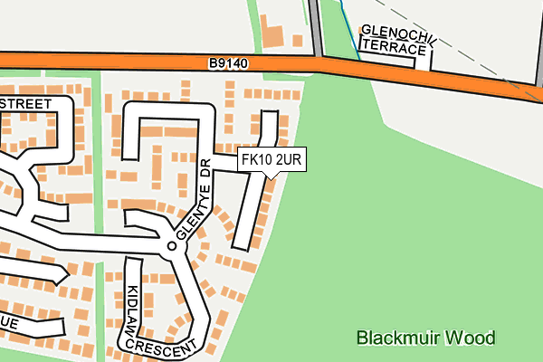FK10 2UR map - OS OpenMap – Local (Ordnance Survey)