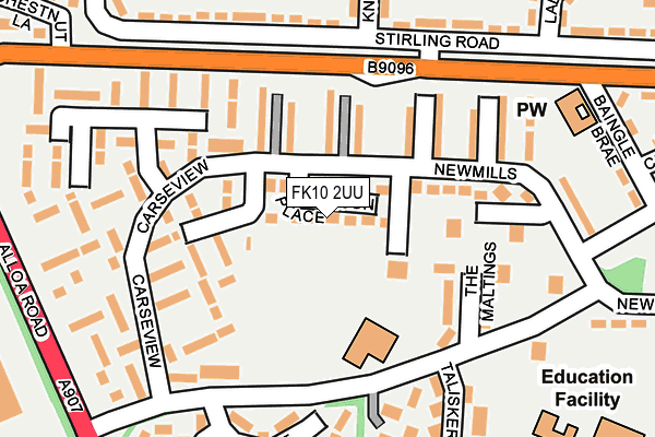 FK10 2UU map - OS OpenMap – Local (Ordnance Survey)