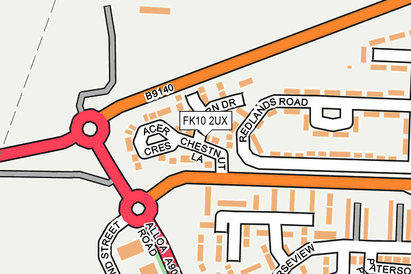 FK10 2UX map - OS OpenMap – Local (Ordnance Survey)
