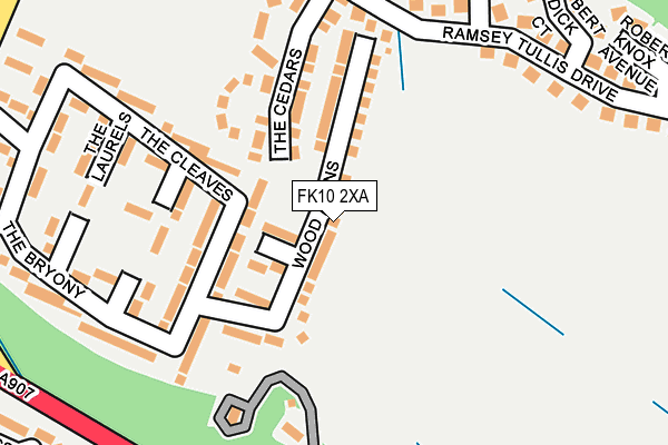 FK10 2XA map - OS OpenMap – Local (Ordnance Survey)