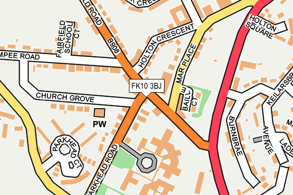 FK10 3BJ map - OS OpenMap – Local (Ordnance Survey)