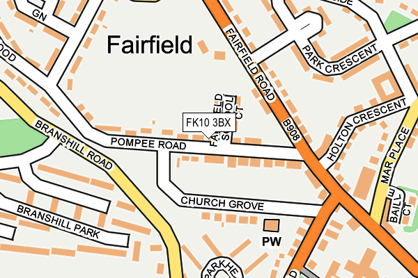 FK10 3BX map - OS OpenMap – Local (Ordnance Survey)