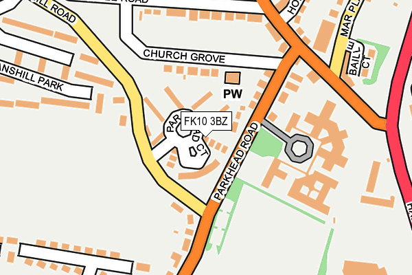 FK10 3BZ map - OS OpenMap – Local (Ordnance Survey)
