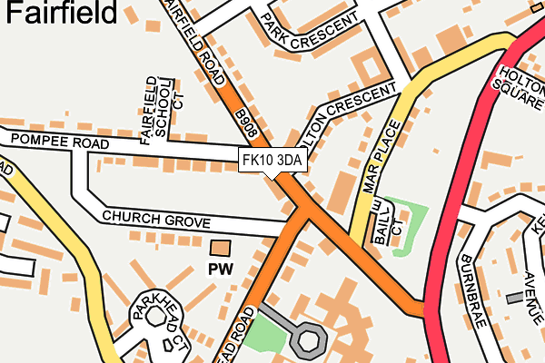 FK10 3DA map - OS OpenMap – Local (Ordnance Survey)